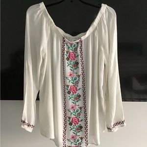 Boho off the shoulder blouse